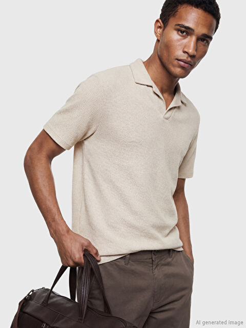 LCW Vision Polo Yaka Dokulu Erkek Tişört - S6AY85Z8-CXU