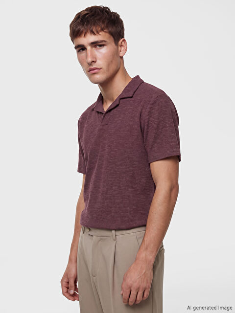 LCW Vision Polo Yaka Dokulu Erkek Tişört