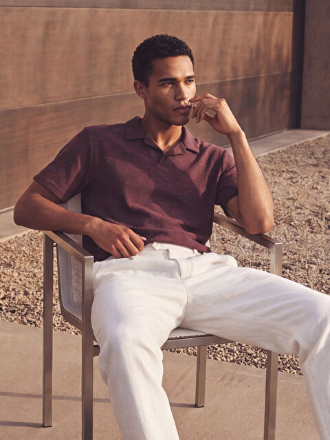 LCW Vision Polo Yaka Dokulu Erkek Tişört