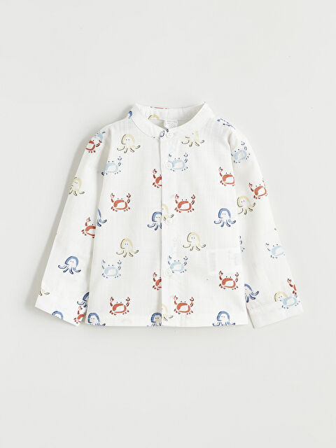 LCW baby Hakim Yaka Erkek Bebek Desenli Gömlek - S6BA07Z1-LRA