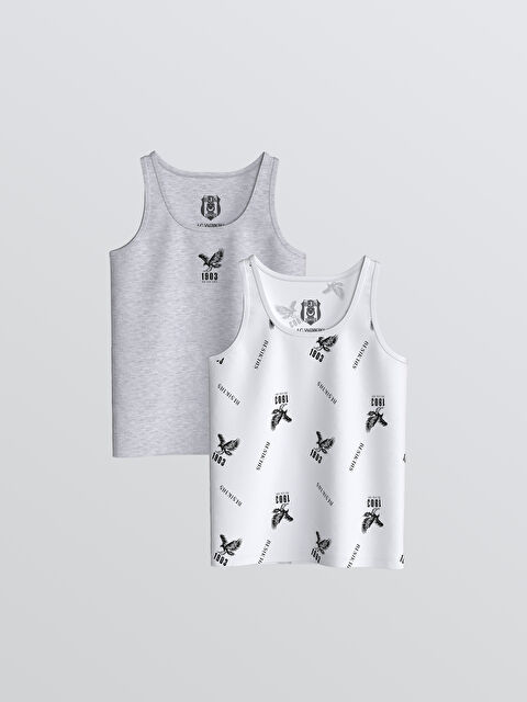 LCW Kids Beşiktaş Baskılı Erkek Çocuk Atlet 2'li - S6BA14Z4-LU7