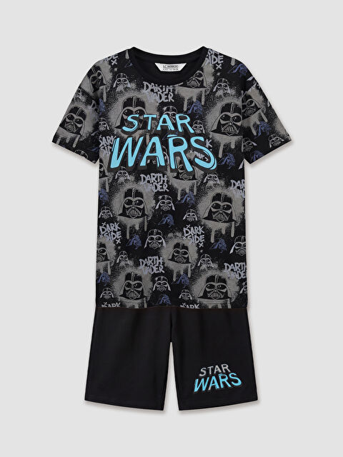 LCW Kids Boy BLACK Shortie Pyjama Set - S6BA23Z4-LQJ