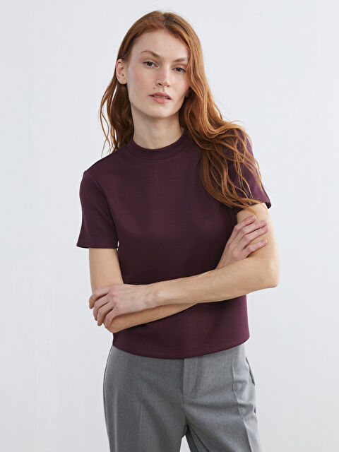 LCW Vision Bisiklet Yaka Kadın Tişört - S6BA56Z8-HQT