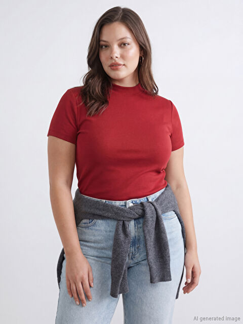 LCW Vision Crew Neck Women's T-Shirt - S6BA56Z8-HLG