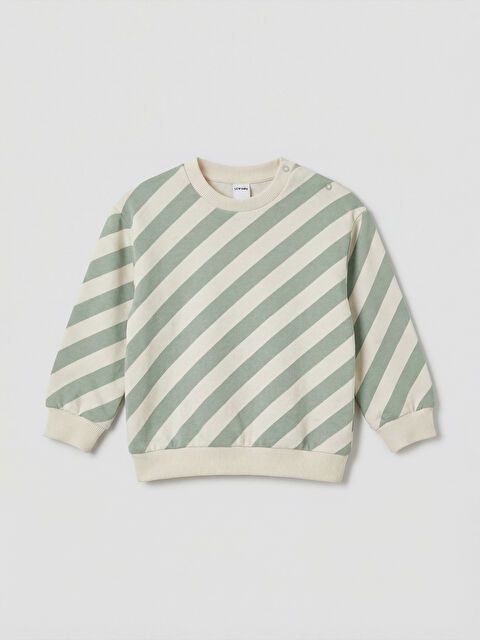 LCW baby Çizgili Erkek Bebek Sweatshirt