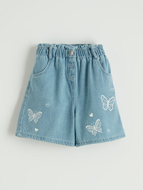 LCW Kids Girl BLUE Denim Shorts - S6BA68Z1-LR1