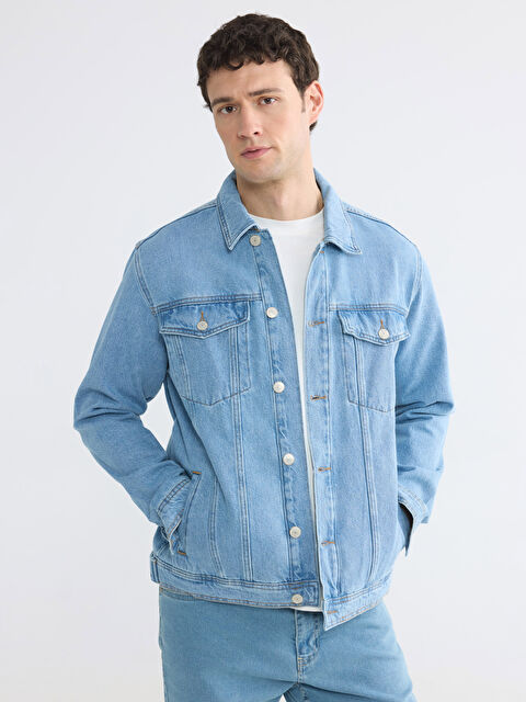 LCW Jeans Standart Kalıp Erkek Jean Ceket