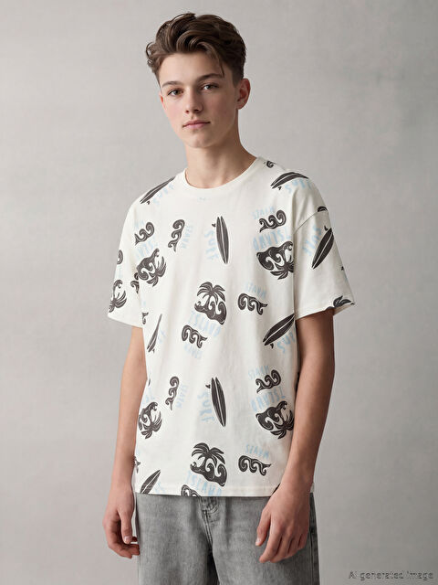 LCW Kids Erkek Çocuk Baskılı Tişört