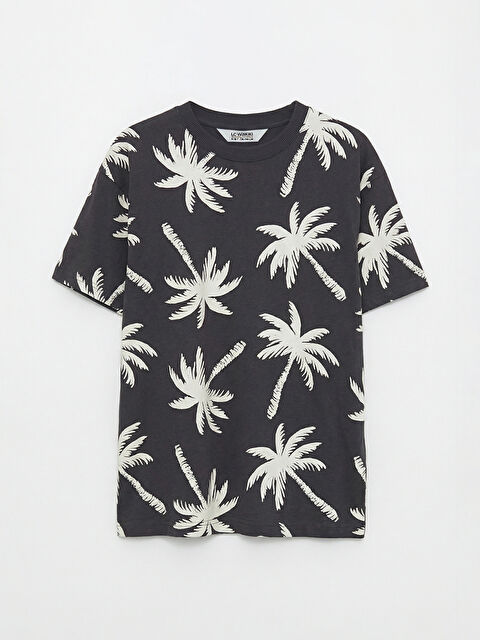 LCW Kids Palmiye Desenli Erkek Çocuk Tişört - S6BC36Z4-LQ9
