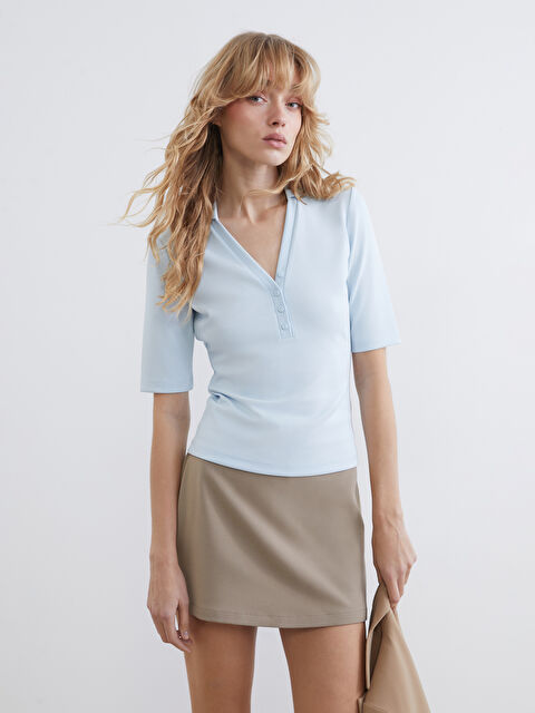 LCW Vision Polo Collar Women's T-Shirt - S6BC60Z8-QWQ