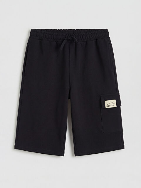 LCW Kids Beli Lastikli Erkek Çocuk Kargo Şort - S6BC65Z4-CVL