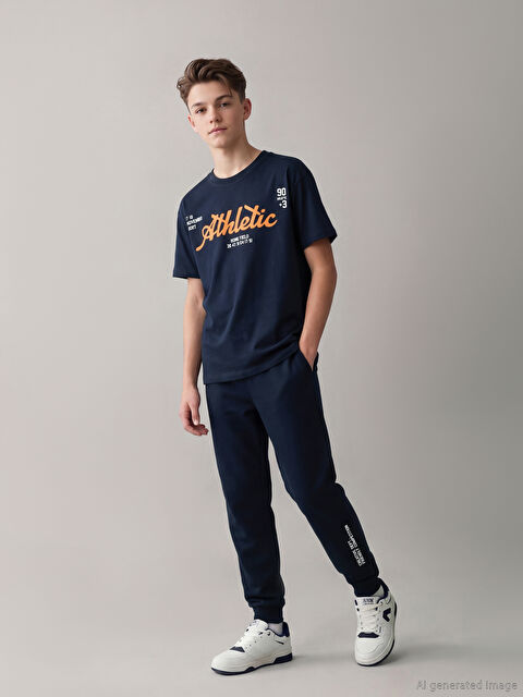 LCW Kids Slogan Baskılı Erkek Çocuk Jogger Eşofman Altı