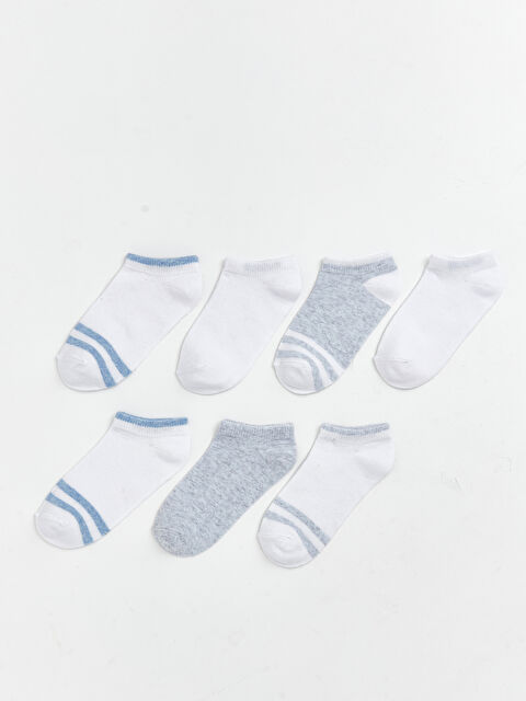 LCW Kids Çizgili Erkek Çocuk Patik Çorap 7'li - S6BC79Z4-K00