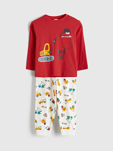 LCW Kids Baskılı Erkek Çocuk Pijama Takımı - S6BD55Z1-HNK