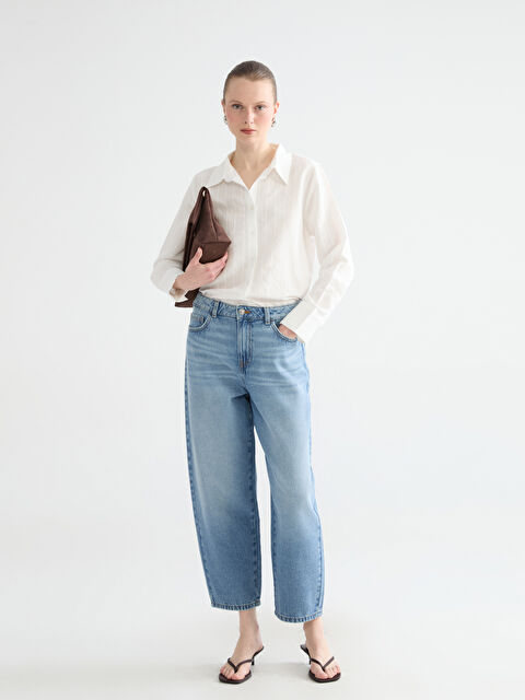 LCWAIKIKI Classic ქალის ჯინსები Barrel Fit - S6BD58Z8-H45