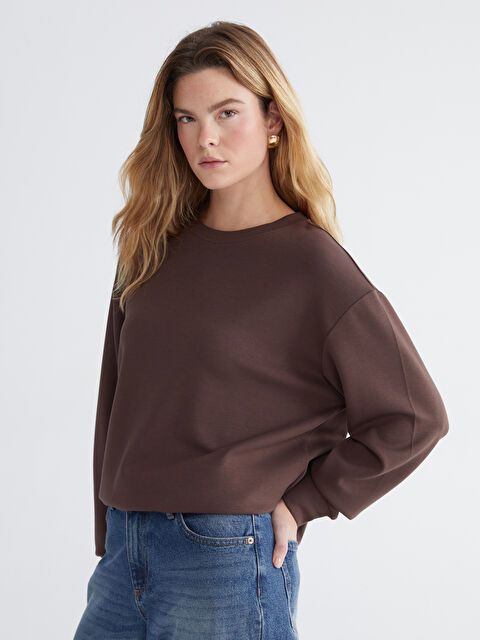 LCWAIKIKI Classic Žena SMEĐA Majica s kapuljačom/Dukserica - S6BD72Z8-HDB