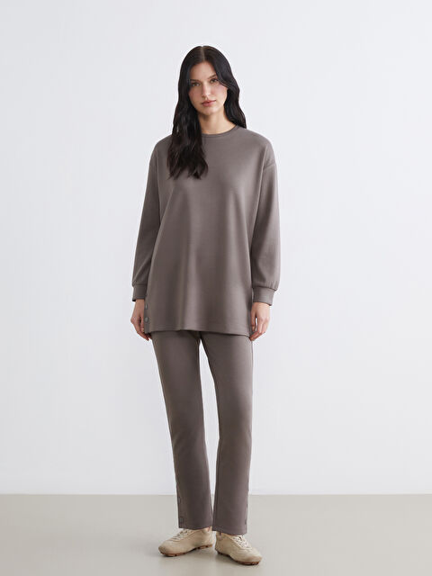 LCWAIKIKI Classic Beli Lastikli Soft Touch Kadın Eşofman Altı - S6BE19Z8-H55