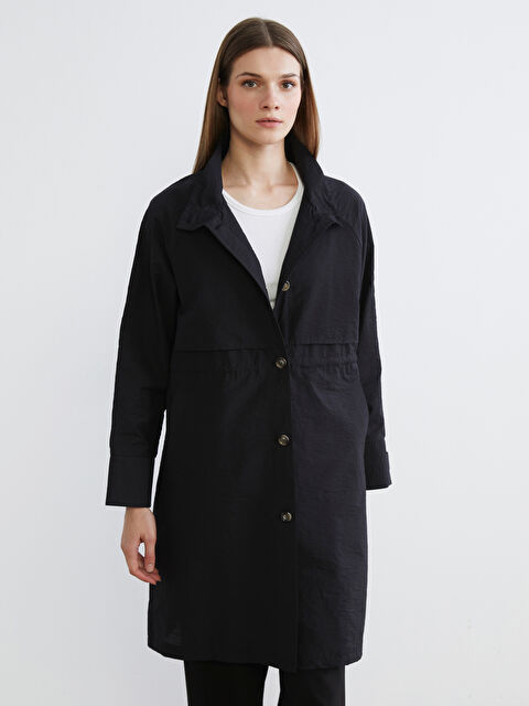 LCW Modest Gömlek Yaka Kadın Yağmurluk - S6BE32Z8-CVL