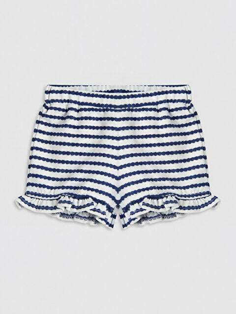 LCW baby Beli Lastikli Kız Bebek Şort