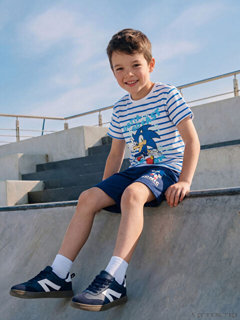 LCW Kids Sonic Baskılı Erkek Çocuk Şortlu Pijama Takımı