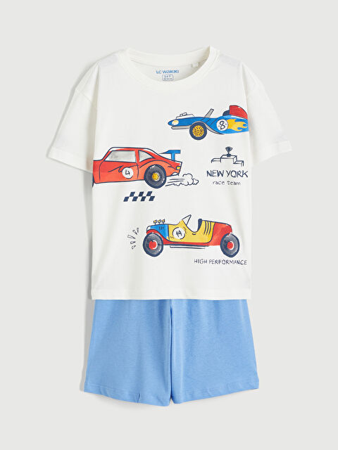 LCW Kids Car Printed Boys' Pyjamas Set - S6BE72Z1-FDU