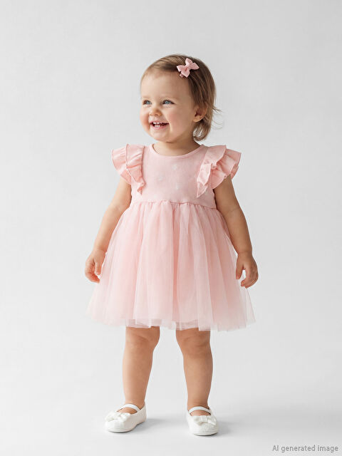 LCW baby Kız Bebek Fırfır Detaylı Tütü Elbise - S6BE93Z1-LSZ
