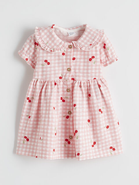 LCW baby Рокля за бебе момиче с бродирана яка тип Питър Пан