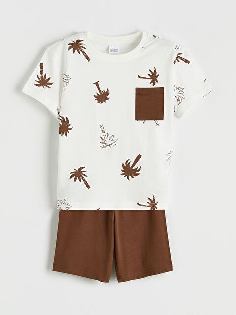 LCW Kids Baskılı Erkek Çocuk Şortlu Pijama Takımı	 - S6BF46Z1-LRA