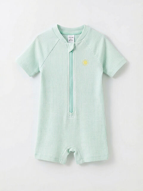 LCW ACCESSORIES Nakışlı Çizgili Erkek Bebek Tulum Mayo - S6BG73Z1-LFT