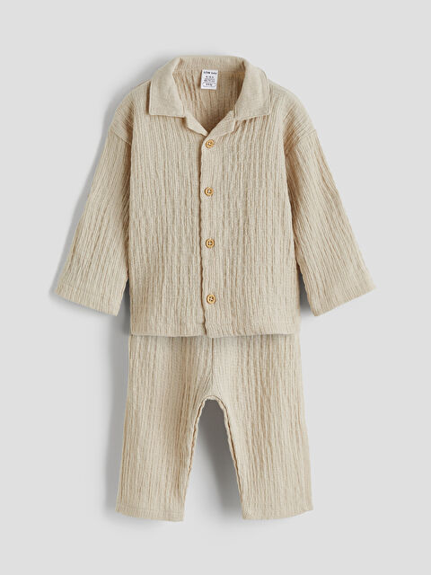 LCW baby Müslin Erkek Bebek Gömlek ve Pantolon - S6BH13Z1-G8H