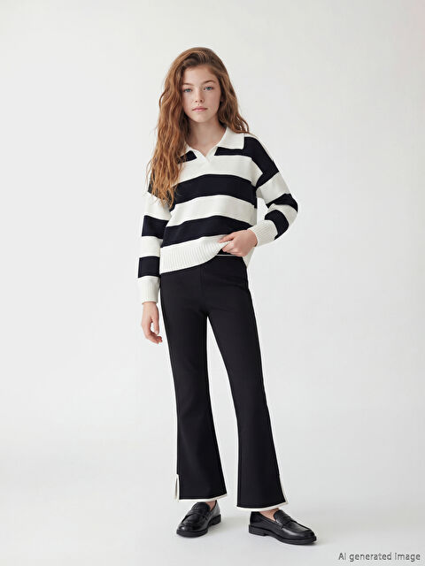 LCW Kids İspanyol Paça Kız Çocuk Tayt - S6BH45Z4-CVL