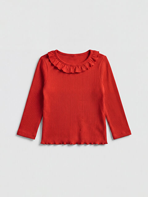 LCW Kids Baby Collar Girl T-Shirt - S6BH80Z1-GZX