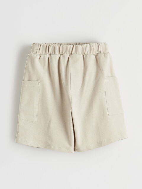 LCW baby Erkek Bebek Beli Lastikli Şort - S6BI27Z1-G8H