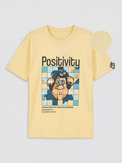 LCW Kids Nostaljik Maymun Baskılı Erkek Çocuk Tişört