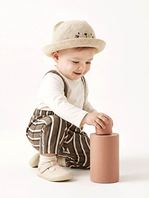 LCW baby Çizgili Erkek Bebek Tişört ve Pantolon - S6BI65Z1-FRC