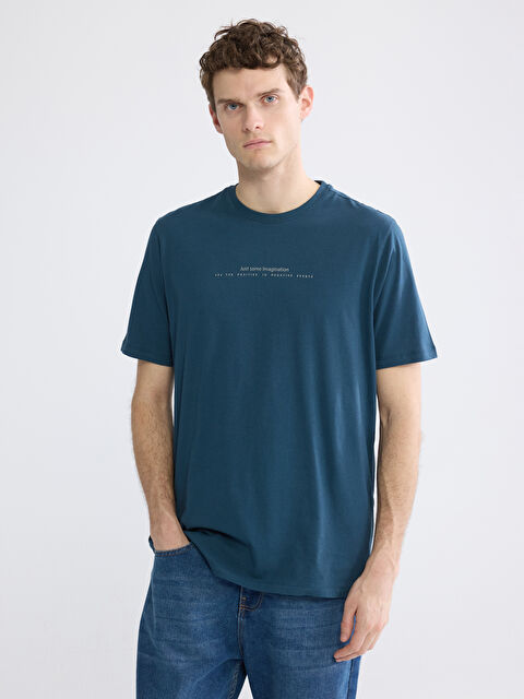 LCWAIKIKI Classic Crew Neck Printed Men's T-Shirt - S6BI96Z8-8TQ