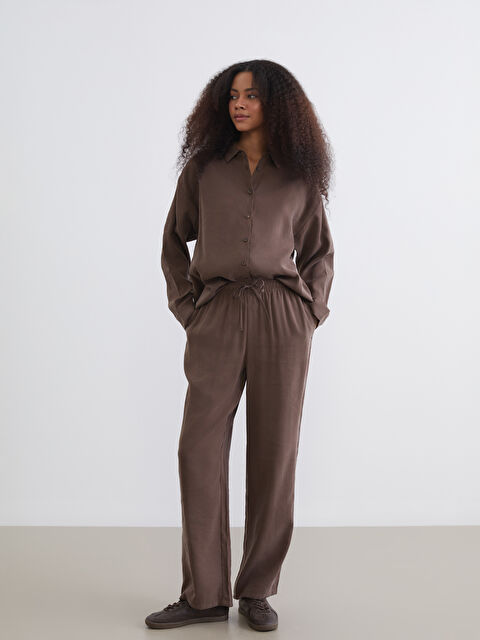 XSIDE Elasticated Waist Modal Blend Women's Trousers - S6BK17Z8-K41