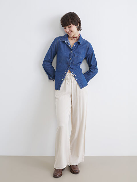 XSIDE Effortless elegance meets everyday comfort in our wide-leg trousers with an elasticated waist. - S6BK32Z8-YSB