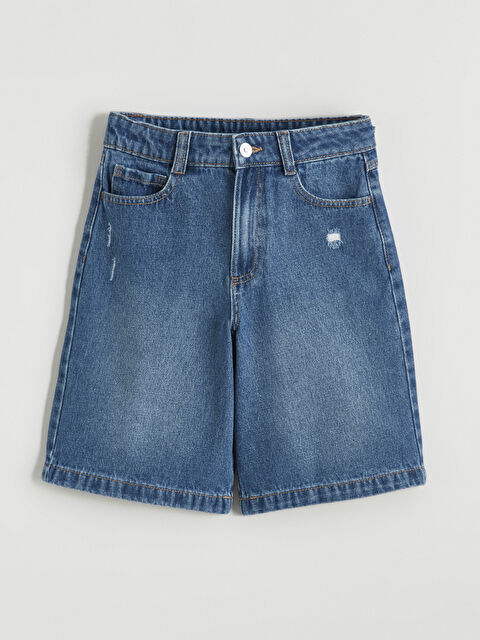 LCW Kids شورت جينز نيلي فتاة - S6BK78Z4-H45