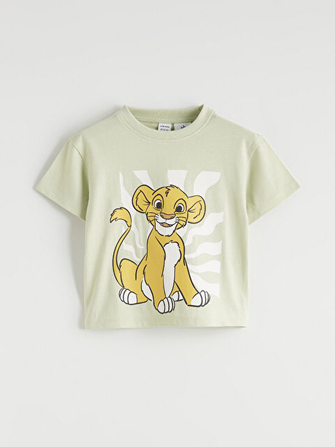 LCW baby Aslan Kral Baskılı Erkek Bebek Penye Tişört - S6BK91Z1-TLE