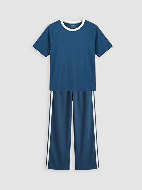 LCW Kids Bisiklet Yaka Kız Çocuk Tişört ve Eşofman Altı - S6BL45Z4-HSD