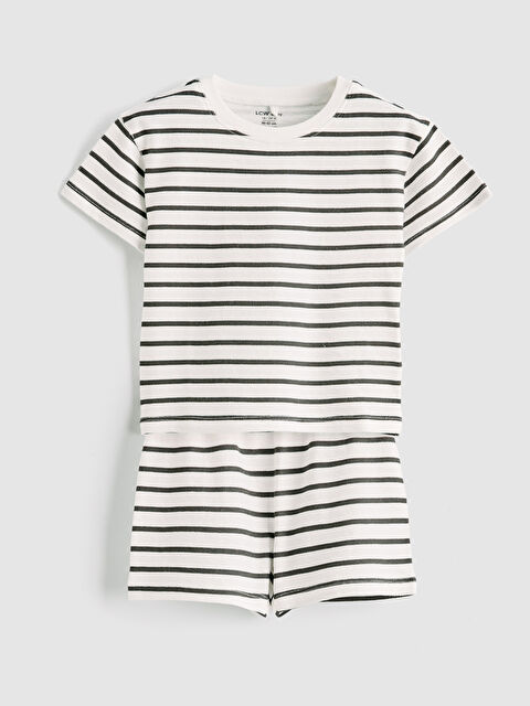 LCW baby Tricou vărgat și pantaloni scurți pentru bebeluși băieți