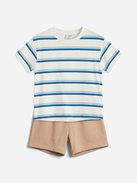 LCW baby Prugasta majica i šorts za bebe dečake - S6BL87Z1-LFC
