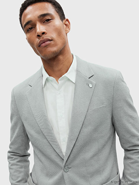LCW Vision Dar Kalıp Erkek Blazer Ceket