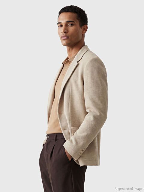 LCW Vision Dar Kalıp Erkek Blazer Ceket - S6BM05Z8-RW0