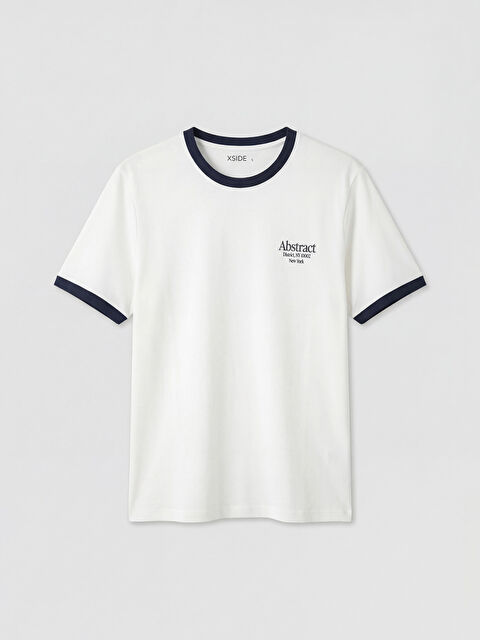 XSIDE Bisiklet Yaka New York Baskılı Erkek Tişört - S6BN50Z8-R9J