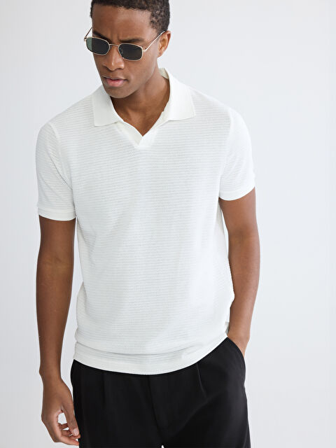 XSIDE Polo Yaka Penye Erkek Tişört - S6BN53Z8-R9J