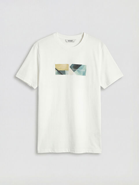 XSIDE Bisiklet Yaka Baskılı Erkek Penye Tişört - S6BN54Z8-R9J