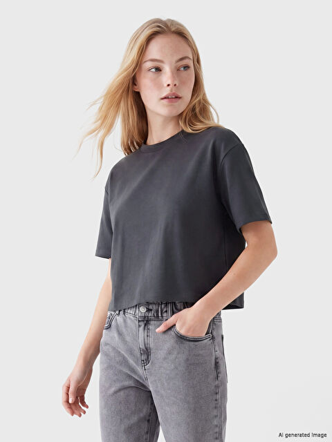 XSIDE жұмсақ жанасатын оверсайз әйелдер футболкасы