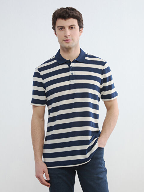 LCWAIKIKI Classic Polo Yaka Çizgili Erkek Tişört - S6BN92Z8-LGS